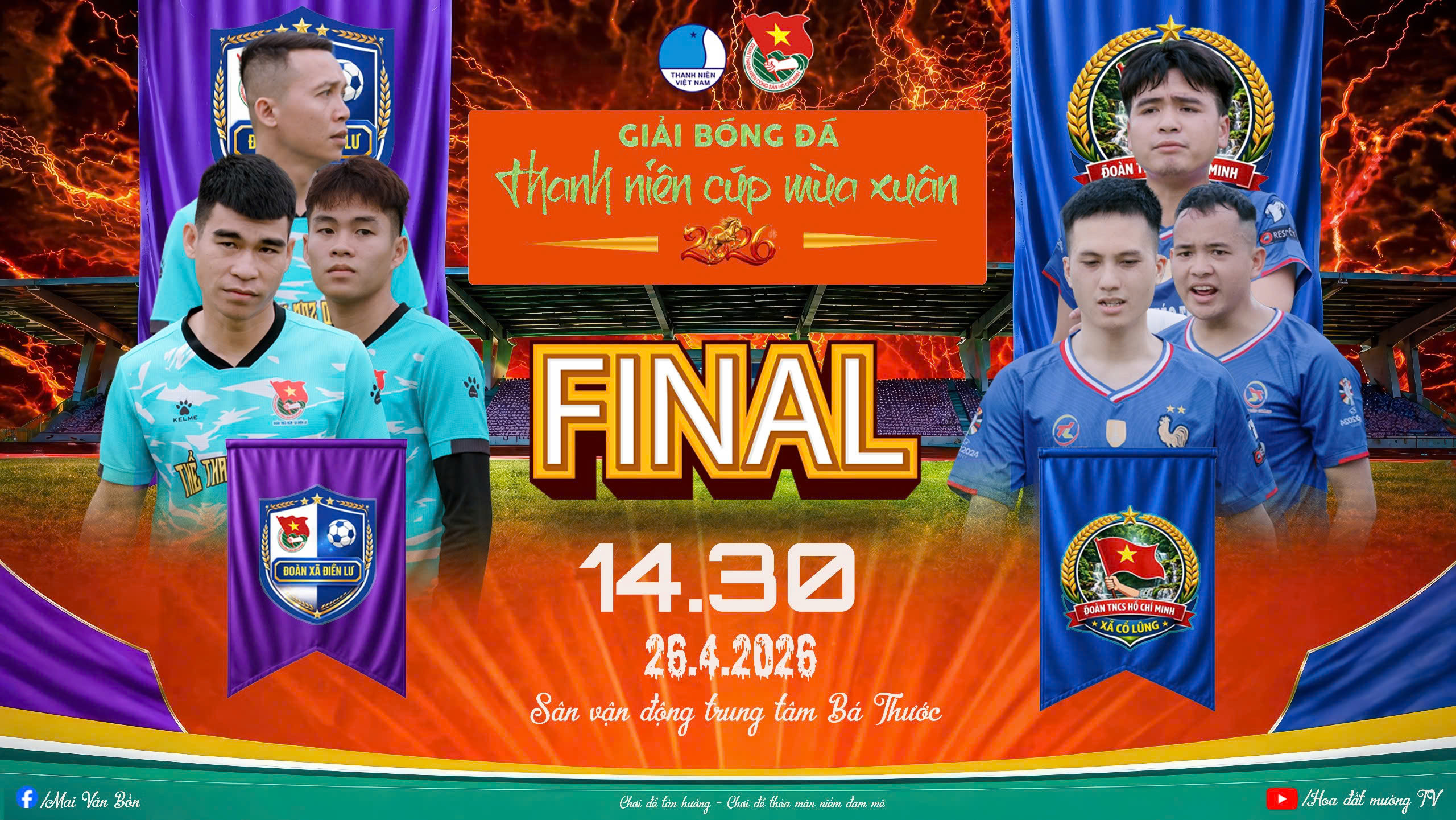 CHUNG KẾT ĐIỀN LƯ V/S CỔ LŨNG | Giải Bóng Đá Thanh Niên Bá Thước Mở Rộng- Cúp Mùa Xuân 2026